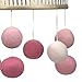 Lambs & Ivy Layla Pink/Gold Pom Pom Musical Baby Crib Mobile