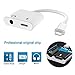Headphone Adapter for iPhone 8/8 Plus 3.5mm Adapter Splitter Jack Aux Audio Charger for iPhone/Xs/Xs Max/XR / 7/7 Plus Earphone Adaptor Charger Cables & Audio Connector Dongle Support All iOS Systems