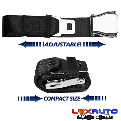 LexAuto Airplane Seat Belt Extender set │ FAA Approved Seatbelt
