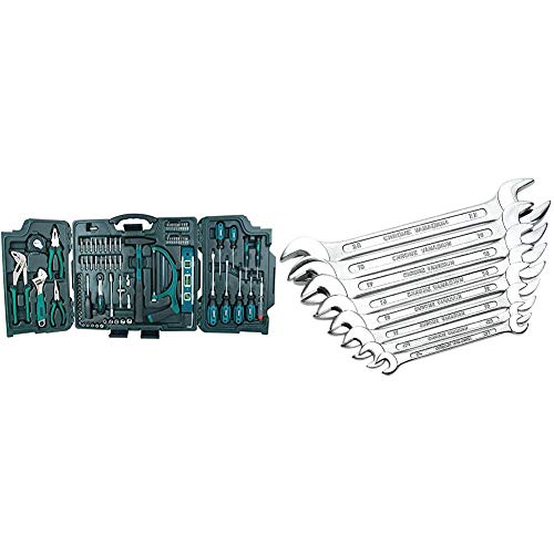Brüder Mannesmann M29085 Premium Universal und Haushalts-Werkzeugkoffer, 89-tlg & Werkzeug M 110-08 Gabelschlüsselsatz…
