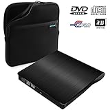 USB 3.0 External DVD Drive, Jelly Comb Slim Portable External DVD/CD Rewriter Burner Drive High Speed Data Transfer + Storage Bag for Laptop, Notebook, Desktoop, Linux, Mac Macbook Pro, Macbook Air