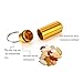 Mini Waterproof Aluminum Pill Container Cache Drug Box with Keychain - Colorful Outdoor Camping Travel Traveling Portable Pill Capsule/Match Case Bottle (15Pc Mini Size, Random Colors)