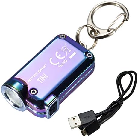 Amazon Com Nitecore Tini Ss 380 Lumen Super Small Usb Rechargeable Keychain Flashlight With Lumentac Charging Cable Stainless Steel Tropical Sports Outdoors