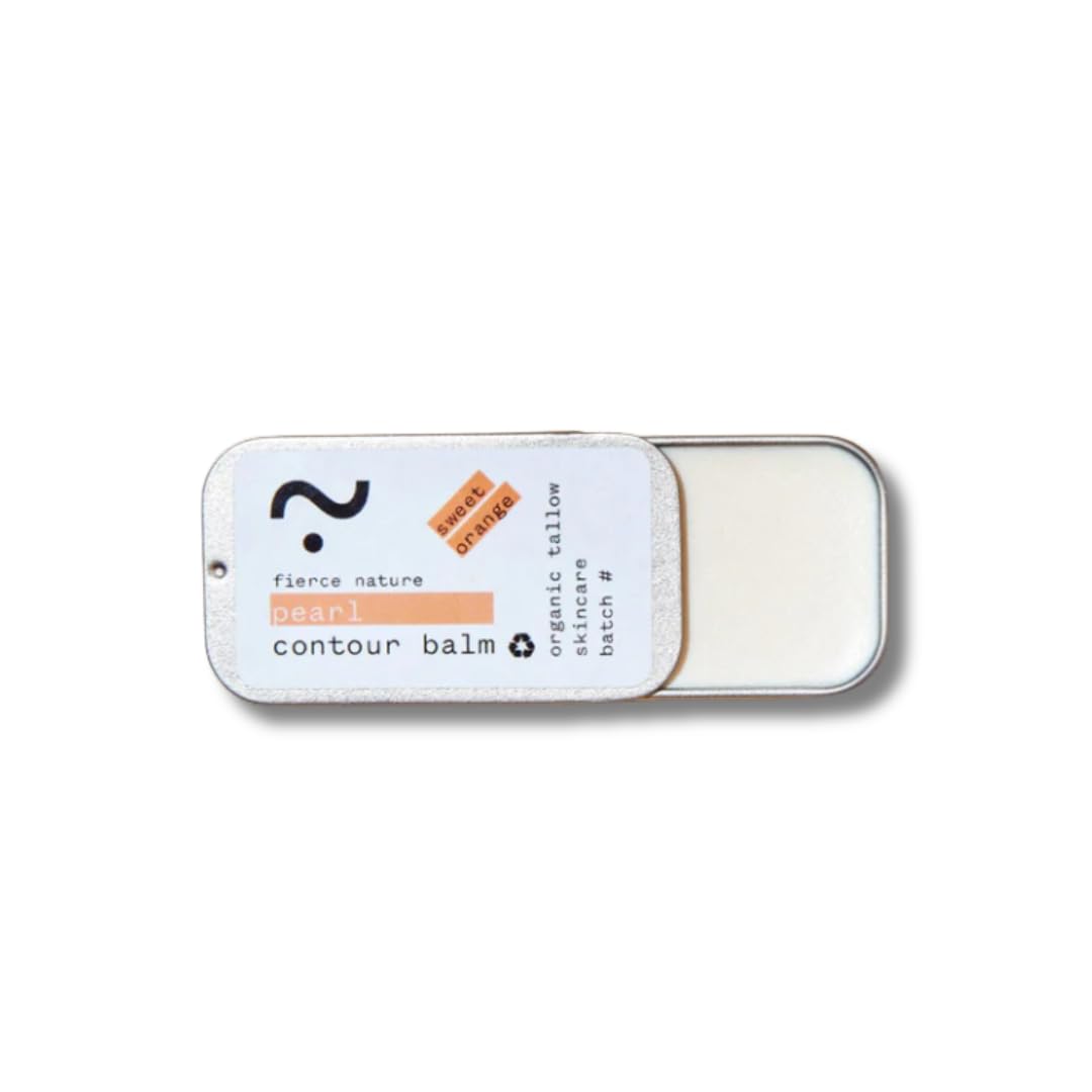 Fierce Nature Contour Balm, Pure Organic Tallow Makeup, Moisturizing, Non-Toxic Face Care -15g (Pearl Shimmer, 15g)