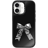 CASETiFY Mirror iPhone 17 Case [Reflective/Compatible with Magsafe / 4.9 ft. 1X Military Grade Drop Protection] - Metallic Ribbon - Black On Black