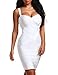 Bqueen Women's Spaghetti Strap Sexy Bodycon Bandage Dress BQ1636-1 (M, White)