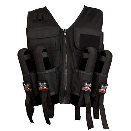 Maddog Lightweight Tactical Paintball Sport Vest Holds 4 Pods & Tank