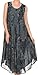 Sakkas 16801 - Laeila Tie Dye Washed Tall Long Sleeveless Tank Top Caftan Dress/Cover up - Ink Blue - OS