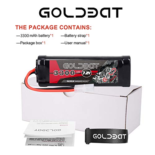 GOLDBAT RC Akku NiMH Akku Pack 3300mAh 7,2V Batterie Ersatzakku mit Tami YA Stecker für RC Autos Boot Buggy Truggy… – Bild 7