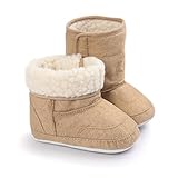 GBSELL New Casual Baby Toddler Winter Warm Sole Snow Boots Soft Crib Shoes (Coffee, 6~12 Month)