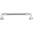 Top Knobs TK323PN Chareau Collection 5" Reeded Bar Pull, Polished Nickel
