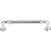 Top Knobs TK323PN Chareau Collection 5" Reeded Bar Pull, Polished Nickel