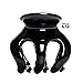 RC ROCHE ORNAMENT 6 Pcs Womens Pumpkin Hair Secure No Slip Grip Claw Clips Styling Plastic Strong Durable Comfortable Hold Premium Quality Beauty Accessory Girls, Medium Black