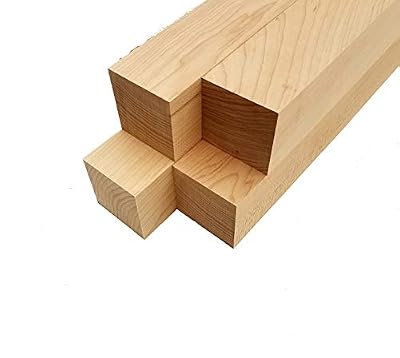 Hard Maple Lumber Turning Blank Squares - 2.5" x 2.5" x 30" (4 Pcs)