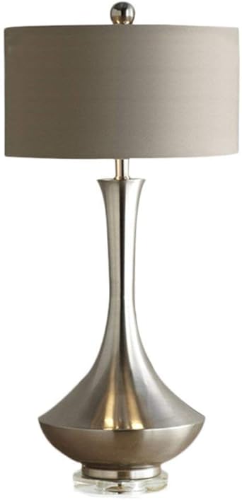 Light Shop Lampe De Table Moderne Luxe Gris Argent Salon Modele Chambre Lampe Chambre A Coucher Decoration De La Maison Lampe Amazon Fr Luminaires Et Eclairage