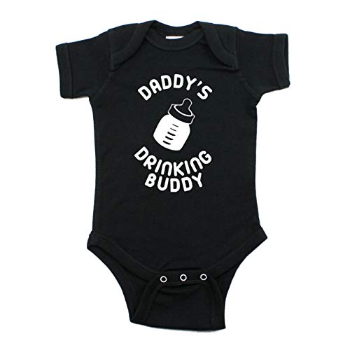 Daddy's Drinking Buddy Short Sleeve Cotton One Piece Baby Bodysuit