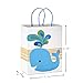 Hallmark Paper Gift Bags Assortment for Kids Birthdays or Baby Showers, Flamingos, Whales, Giraffes (Pack of 8, 4 Medium and Large)