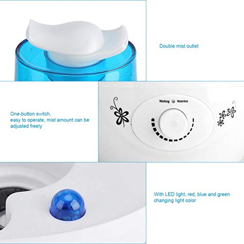 3L Ultrasone Luchtbevochtiger-diffuser, Luchtbevochtiger, LED-rookmachine voor kantoorruimte met LED-licht… - Afbeelding 7