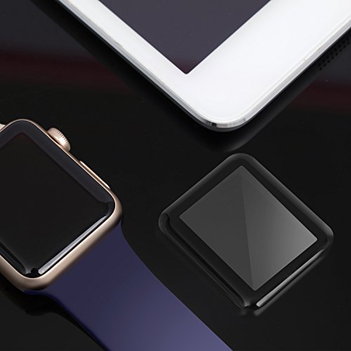 Celltronics iWatch 42mm Tempered Glass Screen Protector, [3D Full Coverage] [Anti-Scratch] [High Definition] for Apple Watch 42mm Series 3/2/1 (Black) - Thumbnail 5