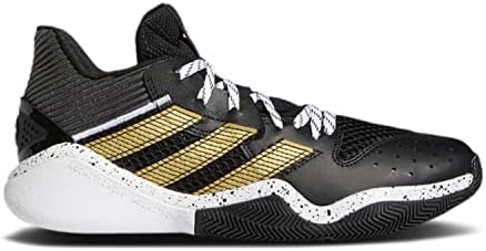 adidas Unisex-Adult Harden Stepback 3 Basketball Shoe, Core Black/Gold Metallic/Core Black, 9 