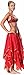 Seawhisper Cosplay Belly Dance 16 Panel Chiffon Skirt Tribal Side Tiered Sequin Edge