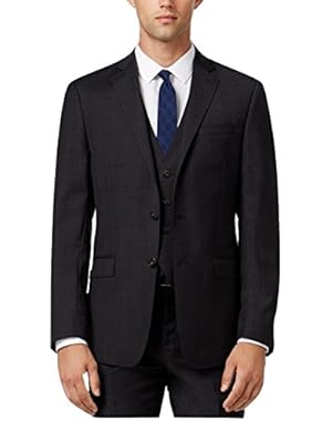 Calvin Klein Extra Slim Charcoal Plaid 2 Button New Men's Sport Coat (42 Long)