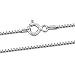 Amberta 925 Sterling Silver 1.0 mm Venice Box Chain Necklace 14