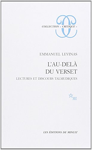 L'au-delà du verset: Lectures et discours talmudiques (Collection Critique) (French Edition) by Emmanuel Levinas (Paperback)