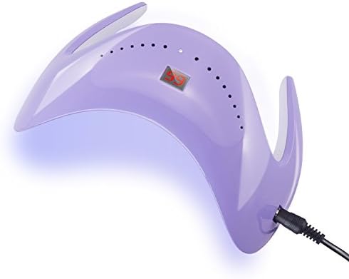 Sikkiy 18W UV LED Gel Nail Lamp Dryer Curing Lamps Light Drying Machine with LCD Display for Fingernail & Toenail Gels Based Polishes (Purple)
