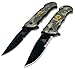 2x 2 Rogue River Tactical Knives US Marine Corps Don't Tread On Me Spring Assisted Rescue Pocket Knife Digital Camo Drop Point Blade Gadsden Flag Patriot Military Great Gift