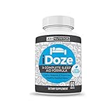 iDOZE Natural Herbal Adult Sleep Aid Formula, Supports A Healthy Restful Sleep, 60 Non-Habit Forming Vegan Capsules, Melatonin 6mg, Magnesium, Chamomile, Valerian, Passion Flower...Lifetime Guarantee
