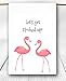 Let's Get Flocked Up Pink Flamingo Tea Towel