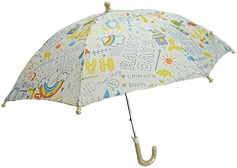 Amazon Co Jp らくがき柄 傘 アンブレラ キッズ 子供用 子供 カサ かさ L1618 50cm M アイボリー ホーム キッチン
