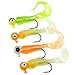 THKFISH Fishing Jigs Fishing Soft Lures Fishing Jigs Head Fishing Baits Fishing Jigs Kit 7g/0.25oz 8g/0.28oz 17pcs