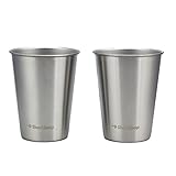 Sharkleap Stainless Steel Cups 12 oz Pint Glasses - Great for Home,Office,School,Camping and Other Outdoor Activities (Pack of 2)