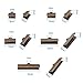PH PandaHall About 100 Pcs Iron Ribbon Bracelet Bookmark Pinch Crimp Clamp End Findings Cord Ends Fasteners Clasp Leather Crimp Ends Length 8mm 10mm 13mm 20mm 25mm for Jewelry Making Antique Bronze