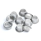 Hongjintian 10pcs 0.5Inch Diameter Crystal Tobacco Pipe Stainless Steel Mental Screen Filters for Crystal Smoking Pipes Use