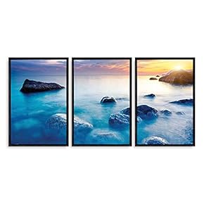 3 Piece Framed Canvas Wall Art for Living Room, Bedroom Scenery Theme Canvas Prints for Home Decoration Ready to Hang - 16"x24"x3 Panels