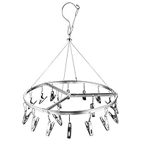 Bojly Drying Hanger Rack Foldable Clip and Laundry for Drying Clothes Socks Towels Lingerie Underwear Sliver