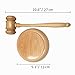 Wood Gavel and Round Block Set for Lawyer Student Judge Auction Sale Teaching Meetings, Unique Craft Gifts Toys