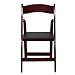 Flash Furniture HERCULES Series Mahogany Wood Folding Chair with Vinyl Padded Seat