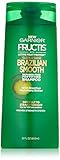 Garnier Fructis Sleek & Shine Brazilian Smooth Shampoo, Difficult to Straighten Hair, 22 fl. oz.