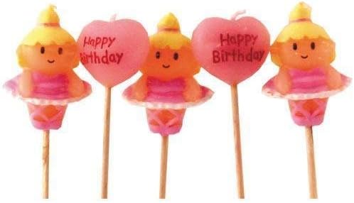 Ballerina Party - Ballerina Happy Birthday Pick Candles x 5