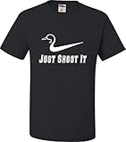 Large Black Adult Just Shoot It Funny Duck Hunting T-Shirt