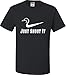 Large Black Adult Just Shoot It Funny Duck Hunting T-Shirt