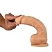 Naughty Realistic Silicone Dildo with Suction Cup, Adult Sex Toy, Large, Flesh, 8