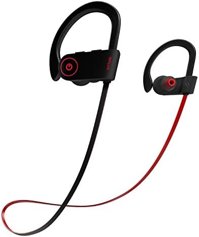 Bluetooth Headphones, Otium Best Wireless Sports Earbuds, Waterproof IPX7 w/Mic, HD Stereo in-Ear Earphones, Case, Fast Pairing, Gym Running Workout, 7-9 Hrs Battery Noise Cancelling Headsets