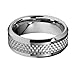 8mm White Carbon Fiber Inlay Men's Tungsten Wedding Band