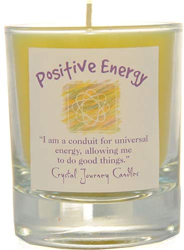 Crystal Journey Herbal Magic Glass Filled Votive Soy Candle - Positive Energy