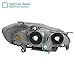 Spec-D Tuning 2LH-COR03-RS Toyota Corolla 4DR Chrome Crystal Headlights Clear Head Lamps